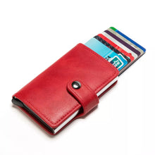 Load image into Gallery viewer, RFID Blocking Vintage Leather Mens  Credit Card Holder
