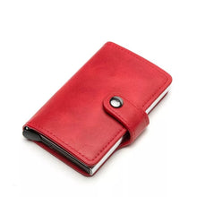 Load image into Gallery viewer, RFID Blocking Vintage Leather Mens  Credit Card Holder
