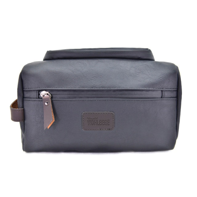 Waterproof Toiletry Bag- Leather Travel Cosmetic Bag ,Organizer for Women or Men - travelprosonline