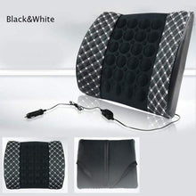 Load image into Gallery viewer, 12V Car Pillow Back Support Lumbar Electrict Massage - travelprosonline
