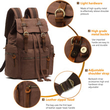 Load image into Gallery viewer, Vintage Canvas Backpack for Men or Women- Laptop Travel option, Large Capacity Bookbag - travelprosonline
