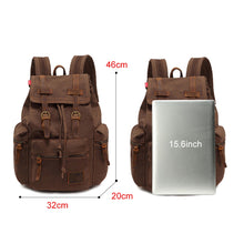 Load image into Gallery viewer, Vintage Canvas Backpack for Men or Women- Laptop Travel option, Large Capacity Bookbag - travelprosonline
