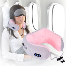 Load image into Gallery viewer, Portable adjustable U-shaped pillow rechargeable USB - travelprosonline
