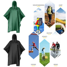 Load image into Gallery viewer, Rain Poncho-  Waterproof Raincoat with Hood: Lightweight
