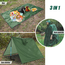 Load image into Gallery viewer, Rain Poncho-  Waterproof Raincoat with Hood: Lightweight
